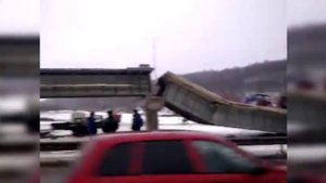 Второе падение моста 19/01/13 Борисоглебск