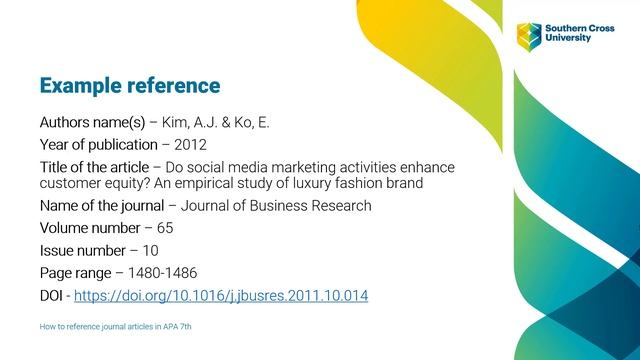 Referencing a journal article in APA 7th смотреть онлайн