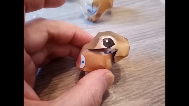 Настольная поделка из бумаги. Кролик рыжий. смотреть онлайн