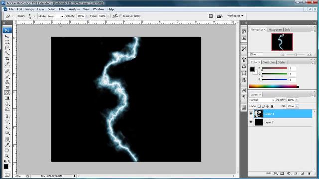 Photoshop Tutorial: How to Make Lightning! -HD- смотреть онлайн