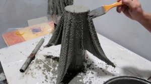 Amazing Ideas With Cement - Ideas Make Unique Flower Pot From Wife's Scarf