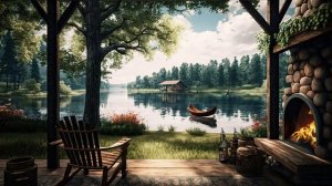 Наслаждайтесь спокойствием на берегу озера в летний день