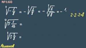 № 160 ГДЗ по алгебре 9 класс Макарычев | корень степени n