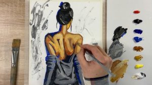 Девушка / Рисование акрилом / сложно, но красиво