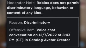 roblox voice chat is banning people… even if you don’t use it