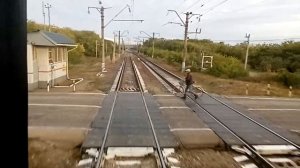 вид с последнего вагона поезда