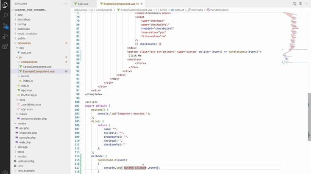 Event Handling In Vue | Laravel + Vue Tutorial @knowledgethrusters