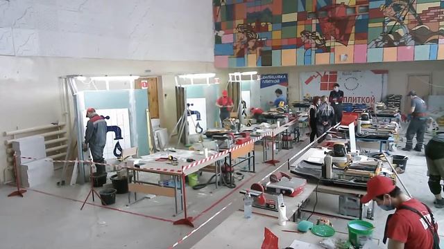 Смоленский строительный колледж, VI РЧ Смоленской области 2021 по компетенции "Облицовка плиткой" С