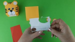 Тигр из бумаги / Игрушка тигренок на руку / Игрушка-говорушка из бумаги