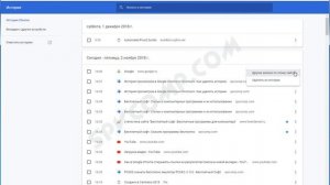 История просмотров в браузере Google Chrome