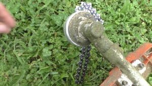 Обзор и тест головки для бензотриммера с цепью с Алиэкспресс.