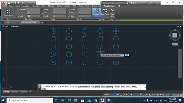 AutoCAD Part 16 array смотреть онлайн
