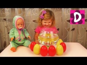 ✿ Кукла Беби Борн и Диана Выращивают Цветы в Воде Doll Baby Born and Diana Grow flowers in water