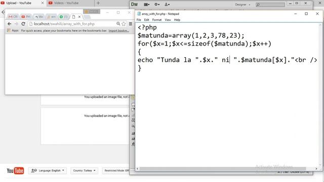 PHP For Loop with Array(SwahiliCoding)- Part 9