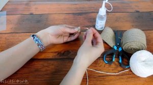 DIY ? How to make butterfly out of jute tape and jute twine ? (ENG Subtitles) - Speed up #675