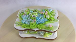 Имбирная пряничная шкатулка. Ирисы