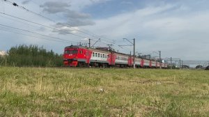 Электропоезд ЭТ2М-074, перегон Шушары - Санкт-Петербург-Витебский-Товарный