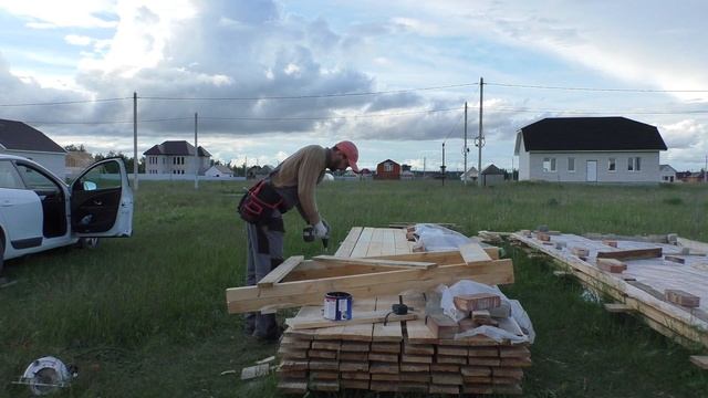 Простой строительный козел из досок своими руками