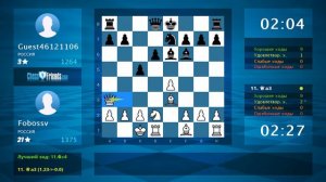 Анализ шахматной партии: Fobossv - Guest46121106, 1-0 (по ChessFriends.com)