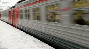 3 февраля Электропоезд эт2м-110 Сообщением Каннельярви-Санкт-Петербург Прибывает на станцию Ланская