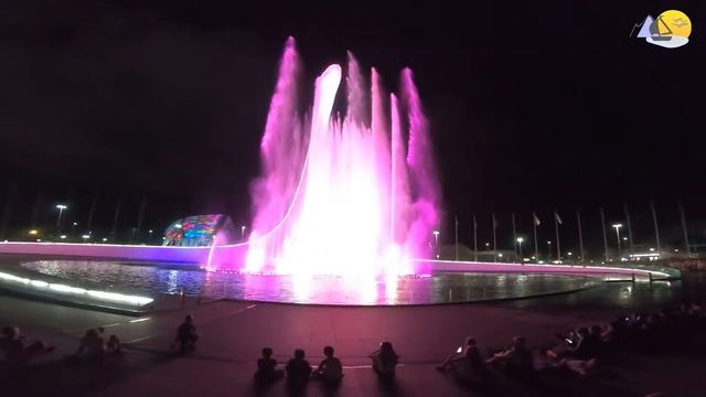 Шоу поющих фонтанов. Путешествие в вечерний Олимпийский парк в Сочи.