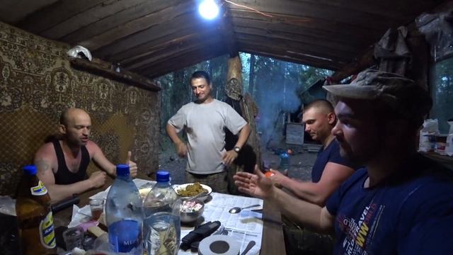 Таёжный плов на костре/Первый день стройки