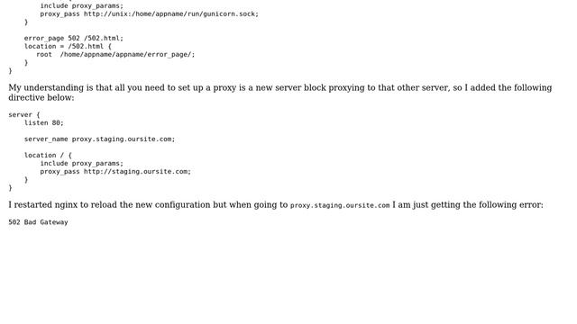 DevOps & SysAdmins: nginx proxy server 502 Bad Gateway (2 Solutions!!) смотреть онлайн