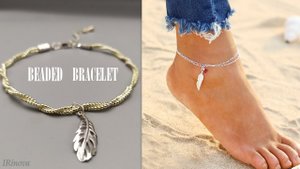 КАК СДЕЛАТЬ БРАСЛЕТ ИЗ БИСЕРА ДЕЛАЕМ БРАСЛЕТ ИЗ БИСЕРА НА НОГУ _ BEADED BRACELET