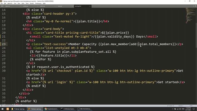 Django Full Course: Gym Management System #28 | Working with datetime in django | django-mathfilter