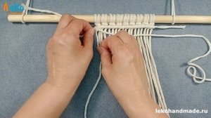 Как сделать подставку под кружку в технике макраме. ЛеКо.