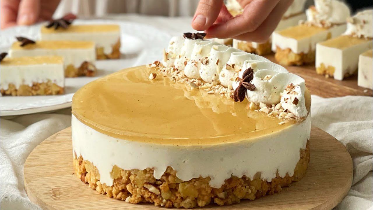 Яблочный чизкейк и пирожные - без выпекания, без сложных гаджетов! Нежный и простой в приготовлении смотреть онлайн