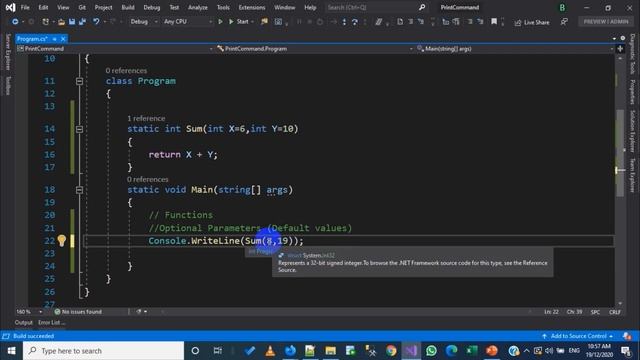 71- C# - Methods - Optional Parameters القيمة الابتدائية أو المتغيرات الاختيارية في الدالة смотреть онлайн