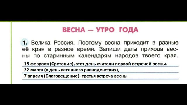 Даты весны/Весна утро года №1 (Окр. мир 2 класс Перспектива) смотреть онлайн