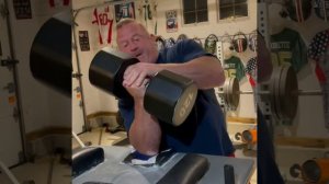 Jerry Cadorette 120lb One Arm Bicep Curls….