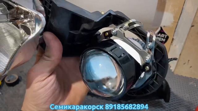 Замена линз Дэу Нексия 150. Бюджетные bi led линзы wst. Хороший свет за 19000р! Гарантия 2 года!