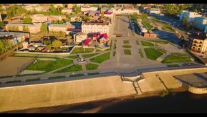 Аэросъемка г. Сарапул Набережная реки "КАМА"