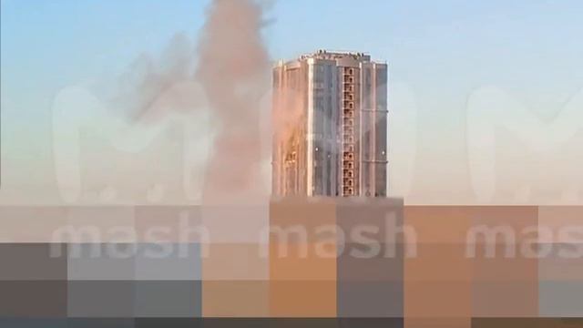 Прилет БПЛА в жилой дом в Саратове.