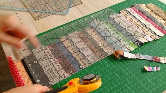 Шьем лоскутный блок из кромок для большого дачного одеяла