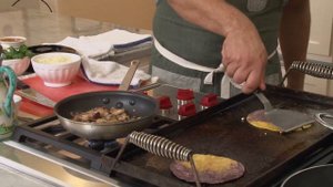 Sergio Ortega Makes Mushroom and Crispy Cheese Tacos