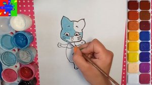 Муся из мултфильма Оранжевая корова. Простые рисунки для детей.