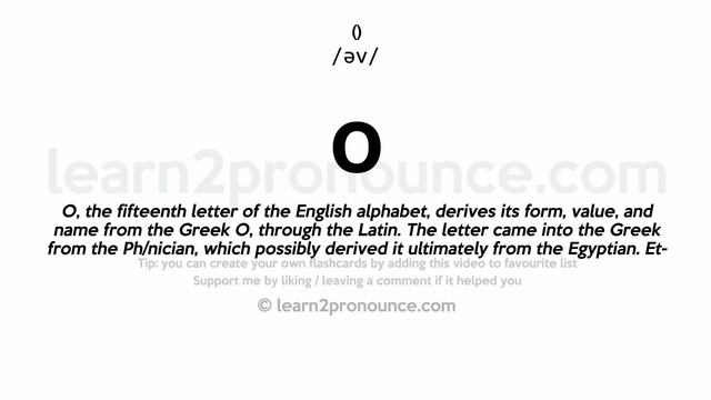 Pronunciation of O | Definition of O смотреть онлайн