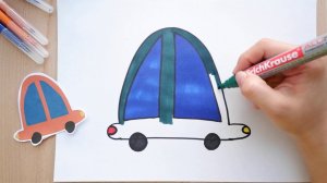 Как рисовать машину. Няня Уля Рисование для детей 2+