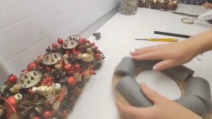 Как сделать основу для Подвесных новогодних композиции своими руками.