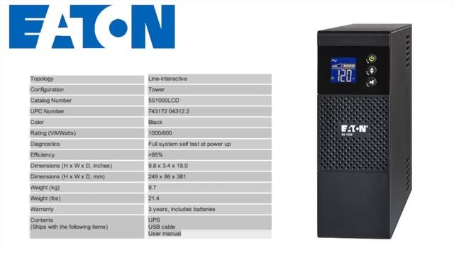 Eaton 5S Line Interactive UPS Review 550VA - 1500VA смотреть онлайн