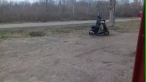 Попытки станта на китайском скутере 4т