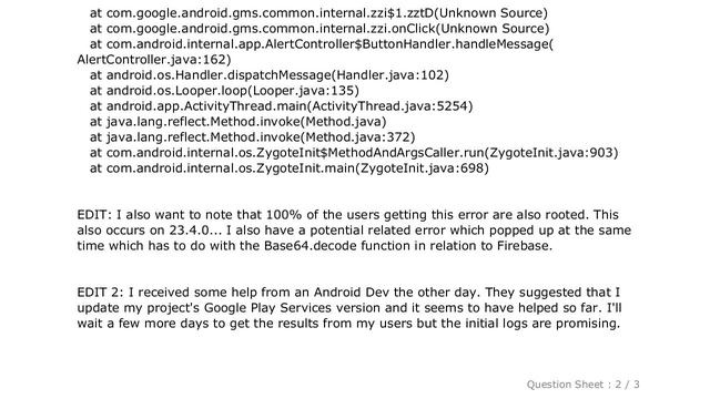 Android : Intent.migrateExtraStreamToClipData() on a null object reference смотреть онлайн