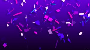 Анимированный темный фон: Разноцветное конфетти
