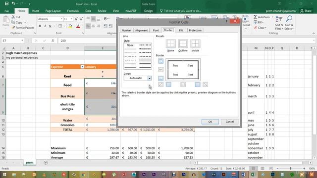 011 Microsoft Excel 2016  Drawing Borders for Cells inside Microsoft Excel