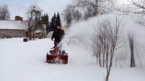 Мотоблок МТЗ-12 с приставкой снегоуборщиком Мегаладон СМ-0,6