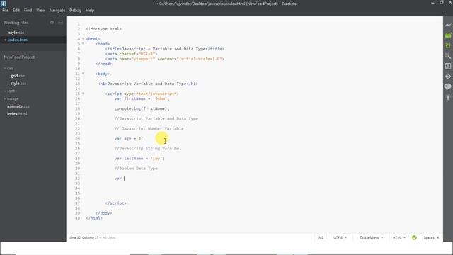 Javascript Tutorial - Javascript Variable & Javascript Data Type | Basic of Javascript Data Types